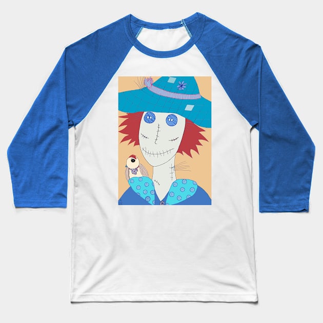 Scarecrow John Baseball T-Shirt by Sara's digital corner